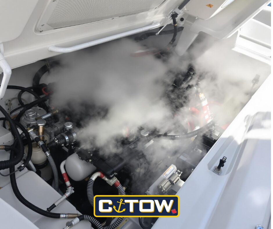 overheating marine engine